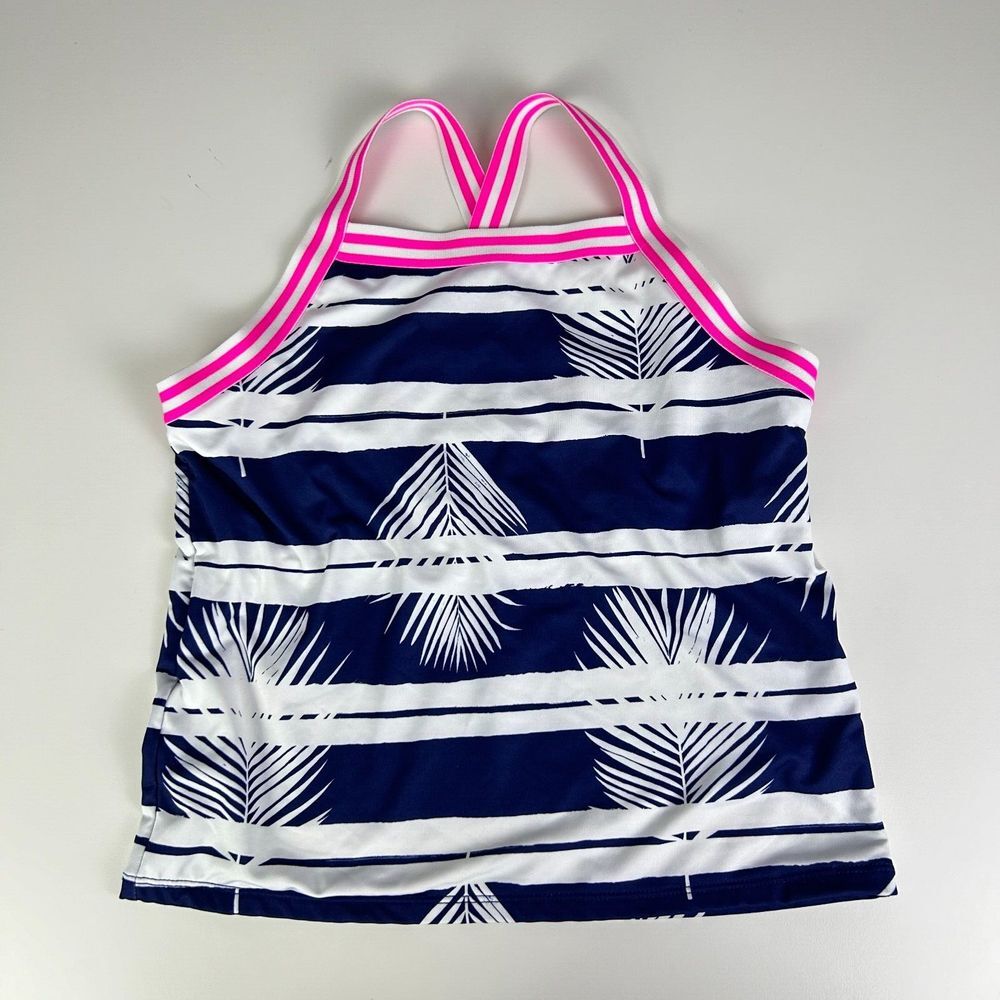 Set of 2 Lands' End Multicolor Printed Pullover Beach Tankini Kids Size 12 & 14 - Picture 4 of 12